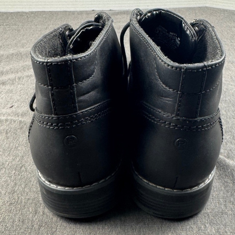 Rockport Mens Leather Ankle Boots Dress Casual Lace‎ Up Boots Black Size 9.5 - Picture 4 of 8